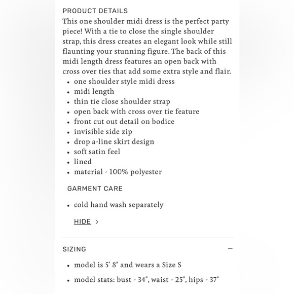 Never worn Forelle One Shoulder Cut Out Midi Dress - Picture 8 of 11